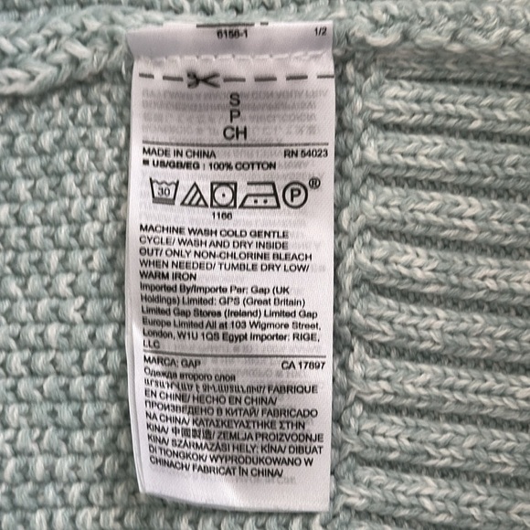 EUC GAP Cable-Knit Crewneck Sweater in Mint Green, S - Picture 9 of 11